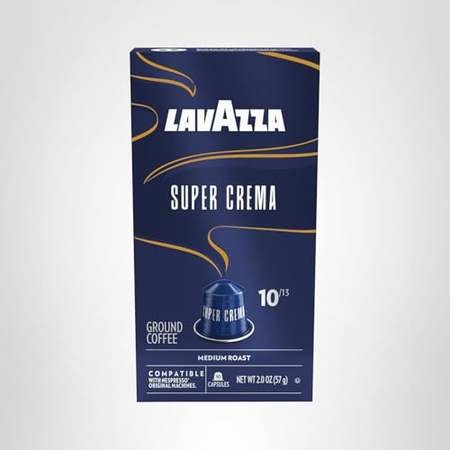Lavazza Super Crema packaging on table ready for use.