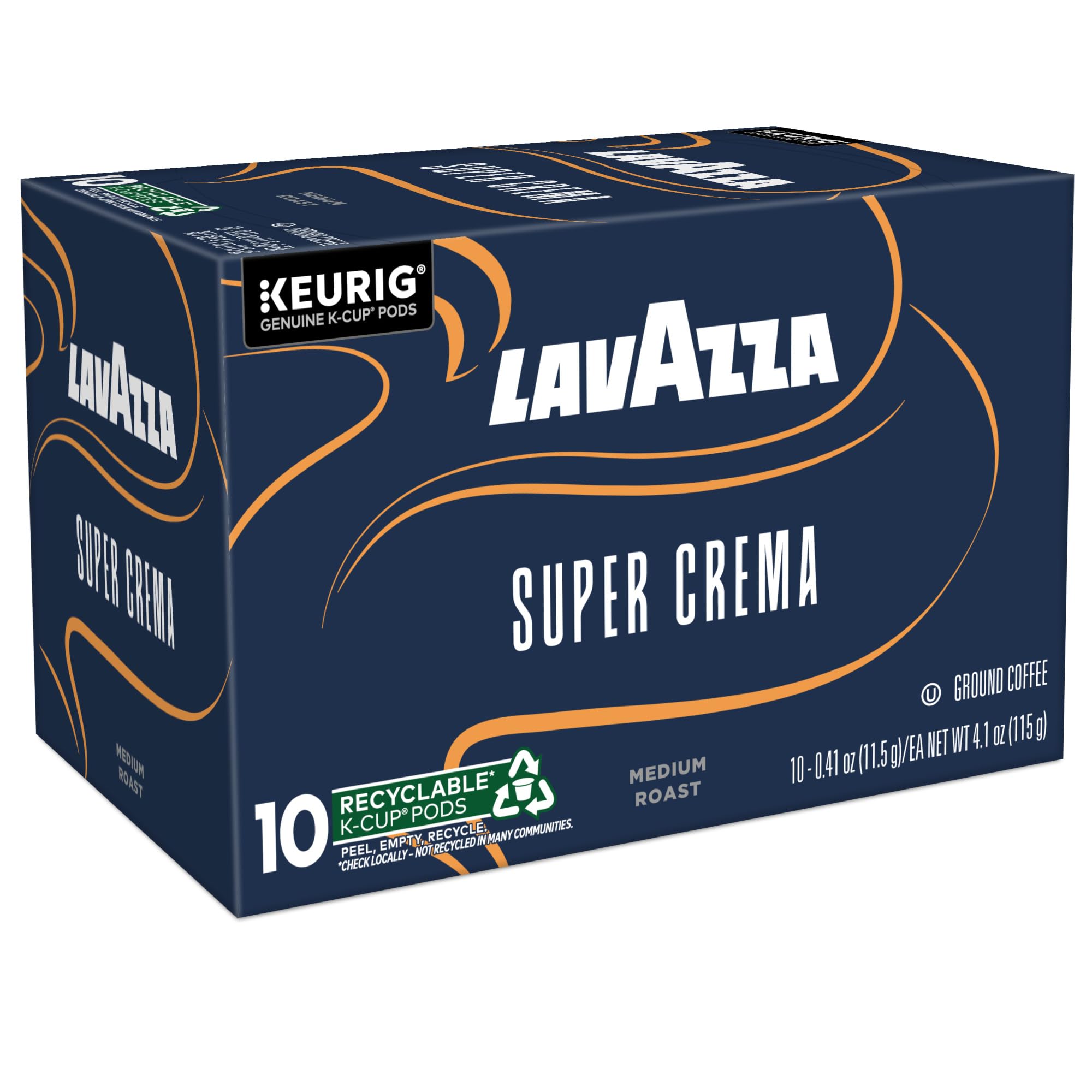 Recyclable Lavazza K-Cup pods after brewing