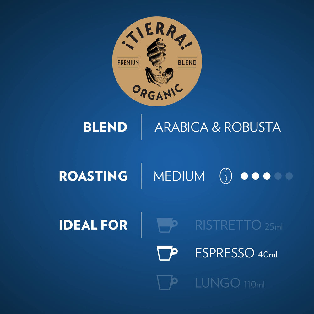 Lavazza Tierra Amazonia Peru origin label emphasizing premium Arabica