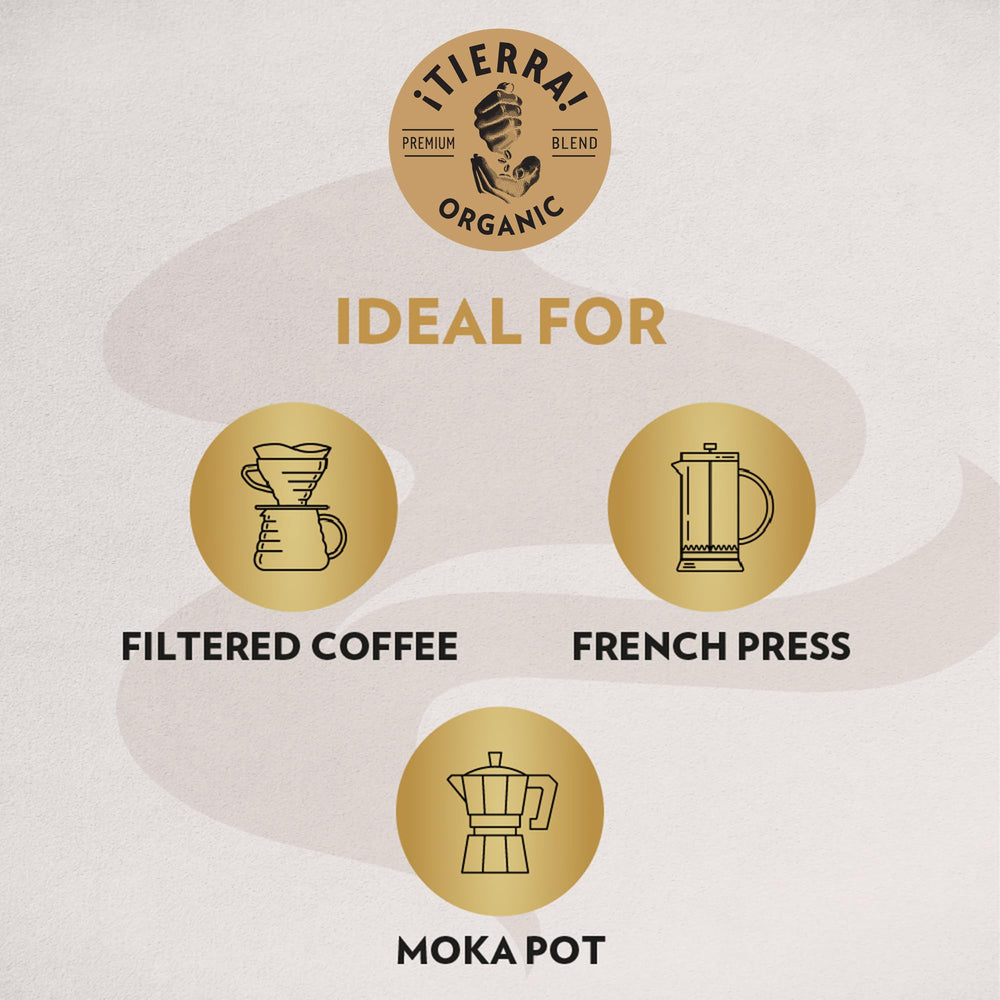 Lavazza Tierra for Planet steam above a cup, suggesting inviting aroma