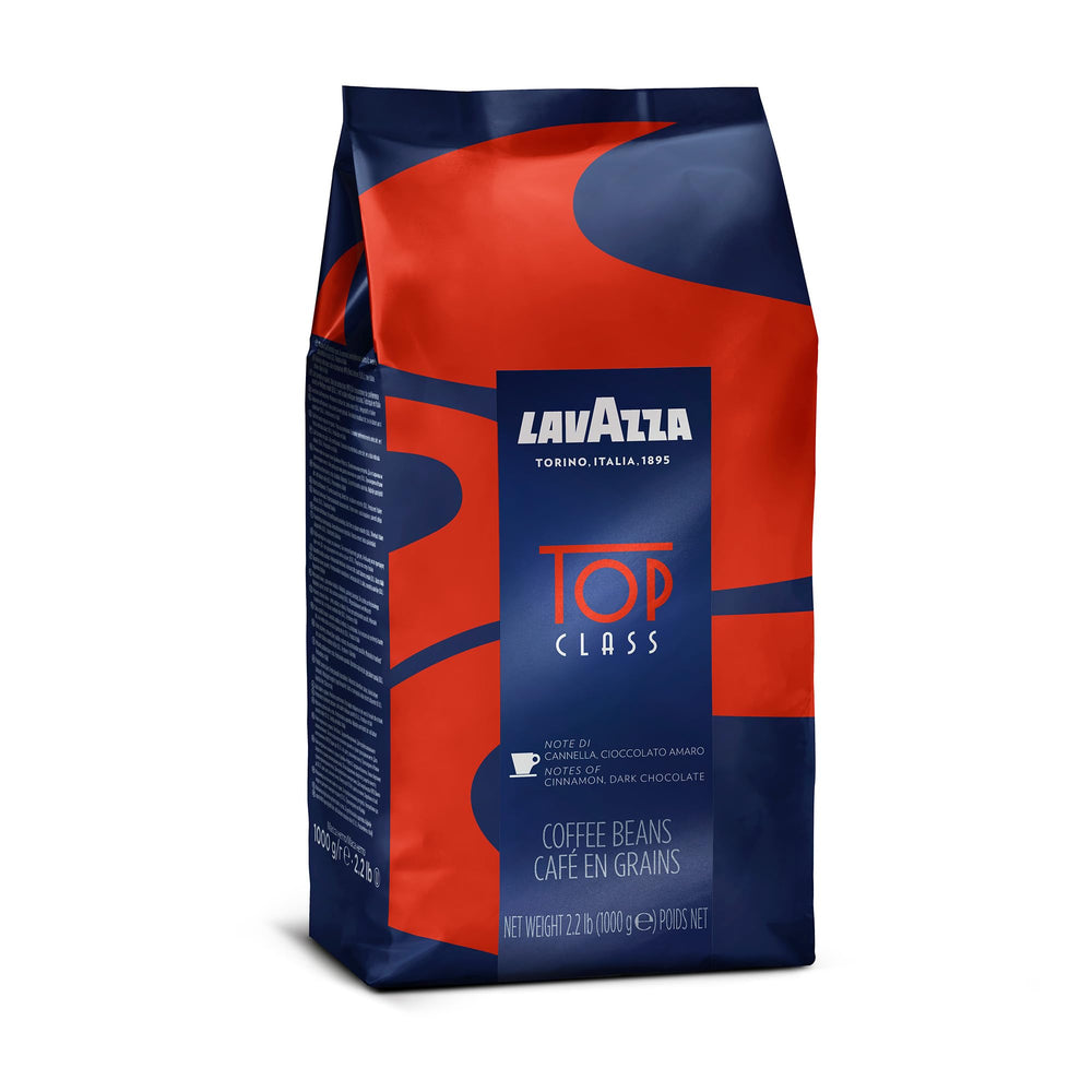 Nut-free facility label on Lavazza Top Class ensures clean processing.
