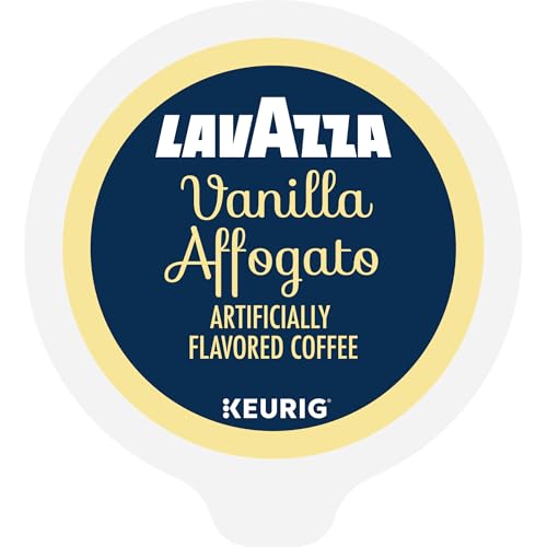 Lavazza Vanilla Affogato cup with steam and aroma