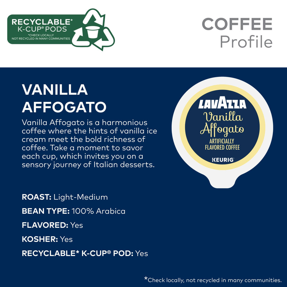 Lavazza Vanilla Affogato pods on shelf invite quick flavor moments