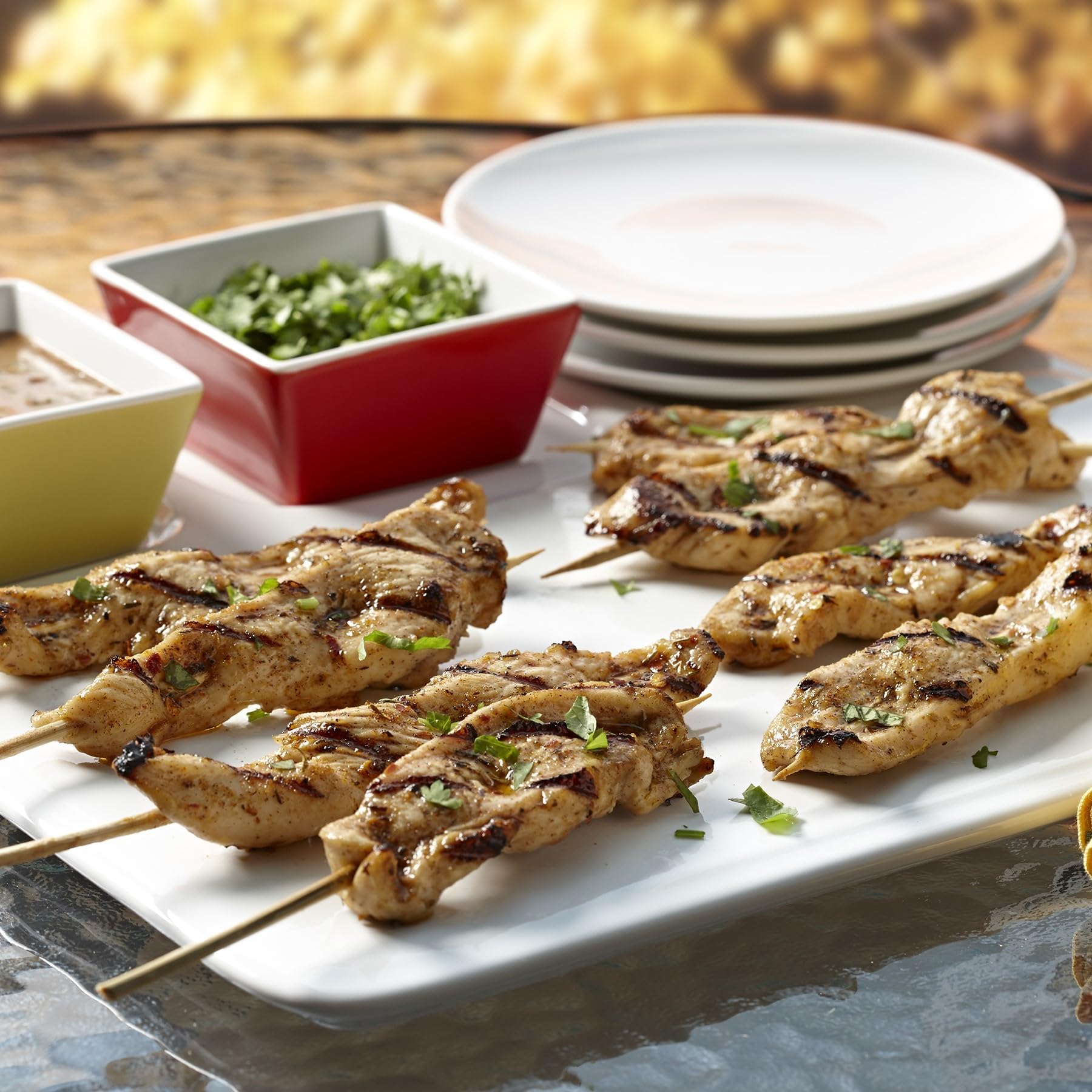 Bottle and ingredients of Lawry's Caribbean Jerk Marinade for quick meals.