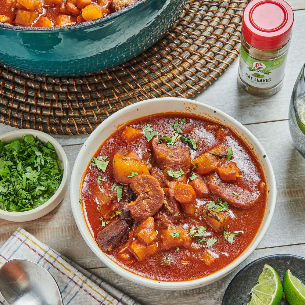 Lawry's Casero bay leaves in a dish, subtle minty aroma enhances vegetarian meals.