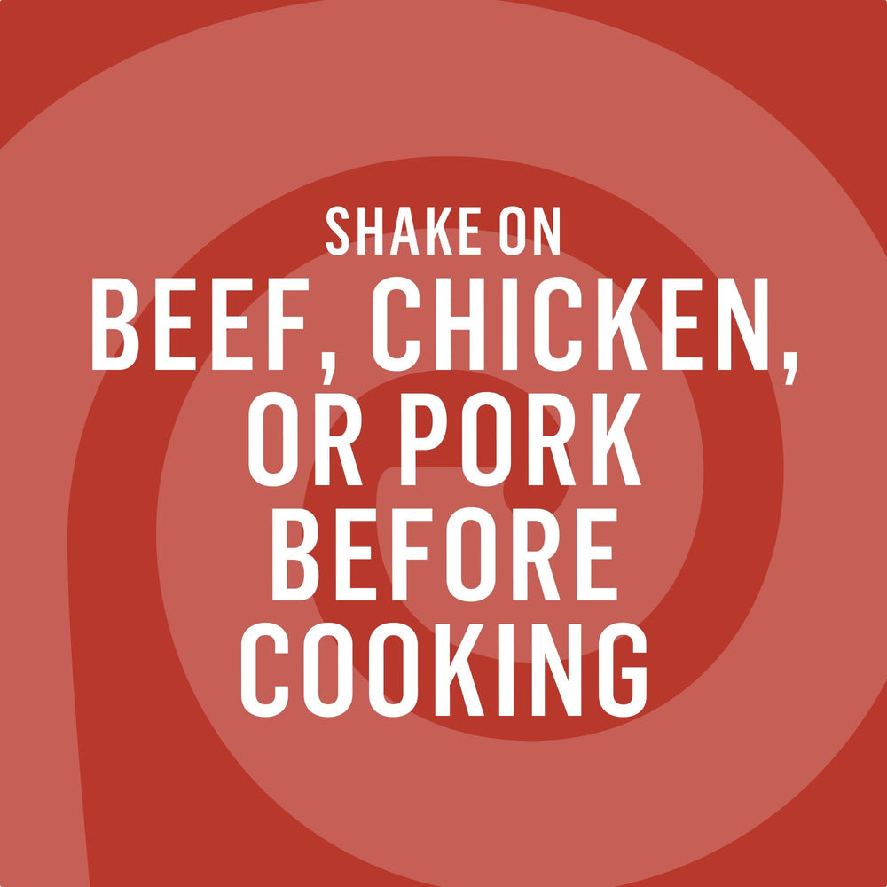 Seasoning bowl of Lawry’s Casero ready to sprinkle over meats and vegetables.