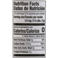 Lawry’s Casero seasoning label close-up shows kosher, no MSG attributes for clarity.