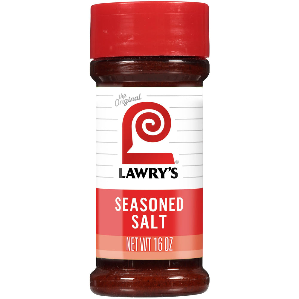 Lawry's Casero Original Seasoned Salt Shaker red 16oz, ideal for beef and poultry.