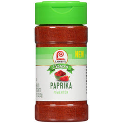 Lawry's Casero Paprika jar front view, showing vibrant color and subtle sweetness.
