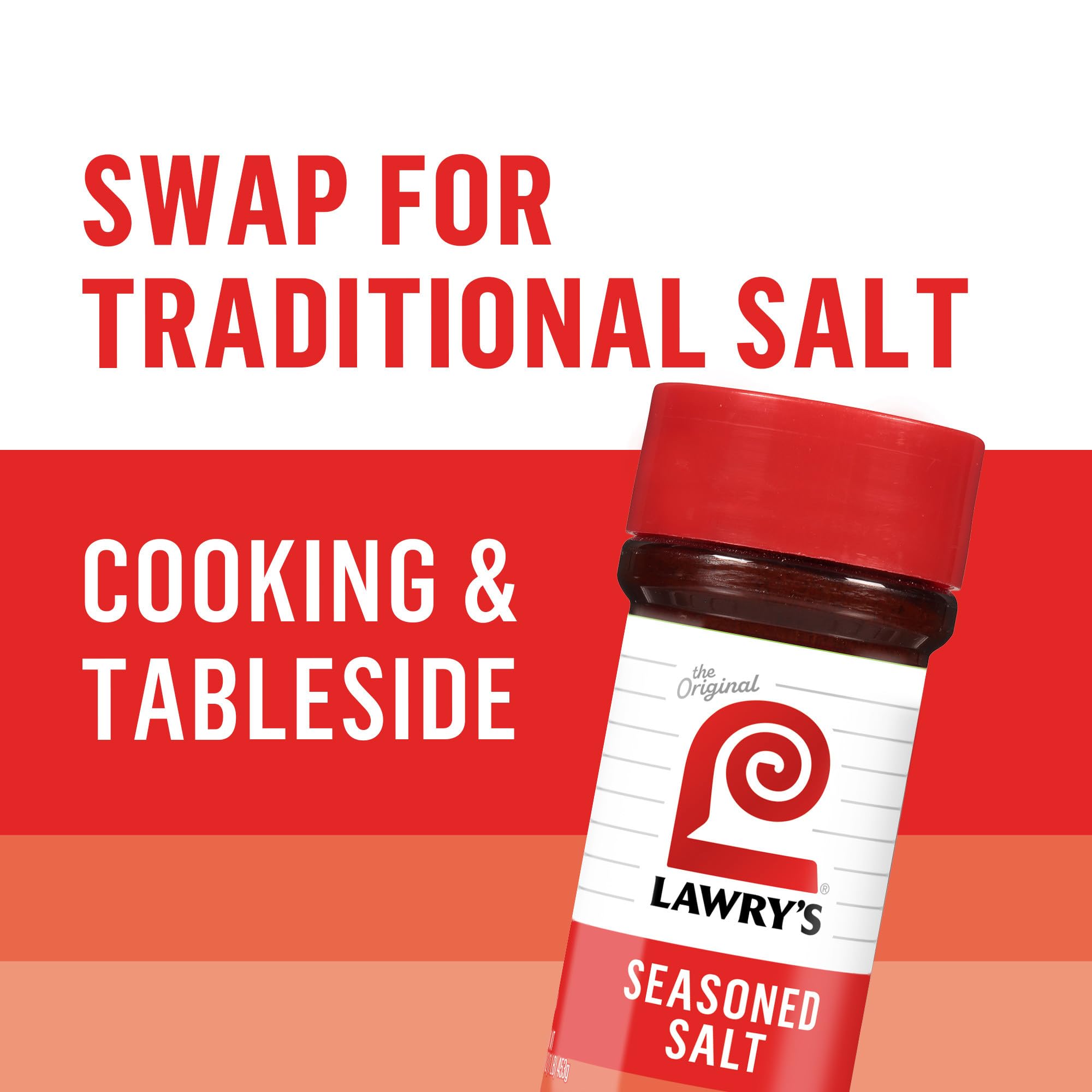 Lawry's Casero Seasoned Salt ready for eggs and pasta flavor boosts.