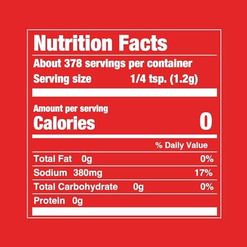 Lawry's Casero Seasoned Salt label close-up, highlighting paprika and turmeric for rich flavor.