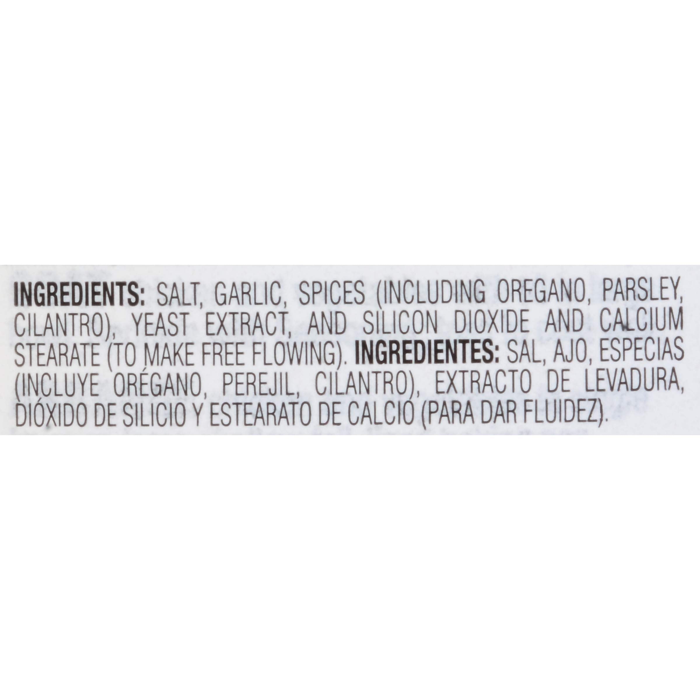 Lawry's Casero Total Seasoning label closeup—no added MSG for cleaner seasoning