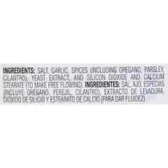 Lawry's Casero Total Seasoning label closeup—no added MSG for cleaner seasoning