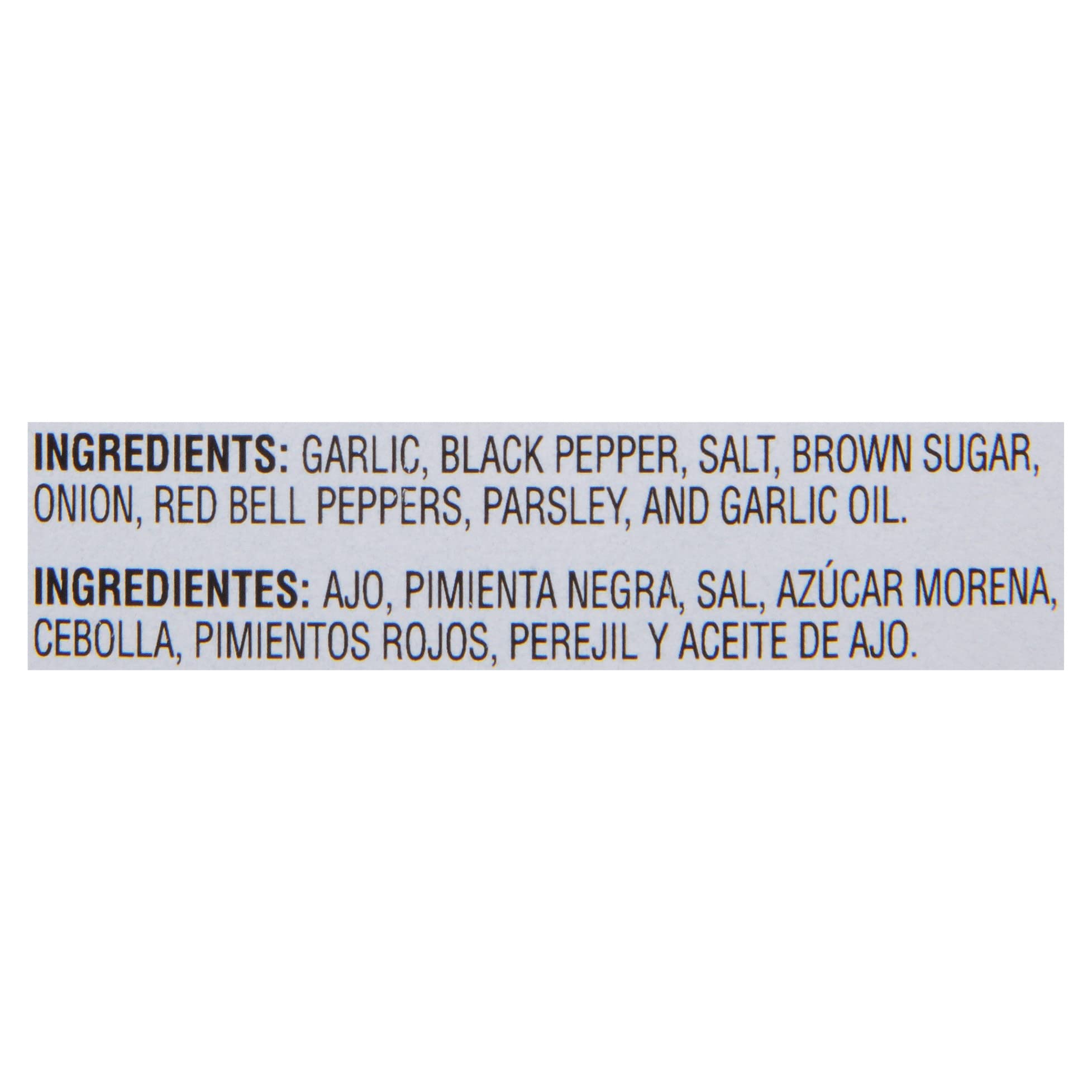 Lawry's Coarse Grind Garlic Pepper rubbed on steak showing garlicky, peppery crust.