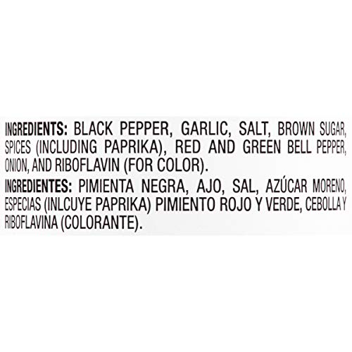 Lawry's Garlic Pepper Coarse Ground packaging on pantry shelf