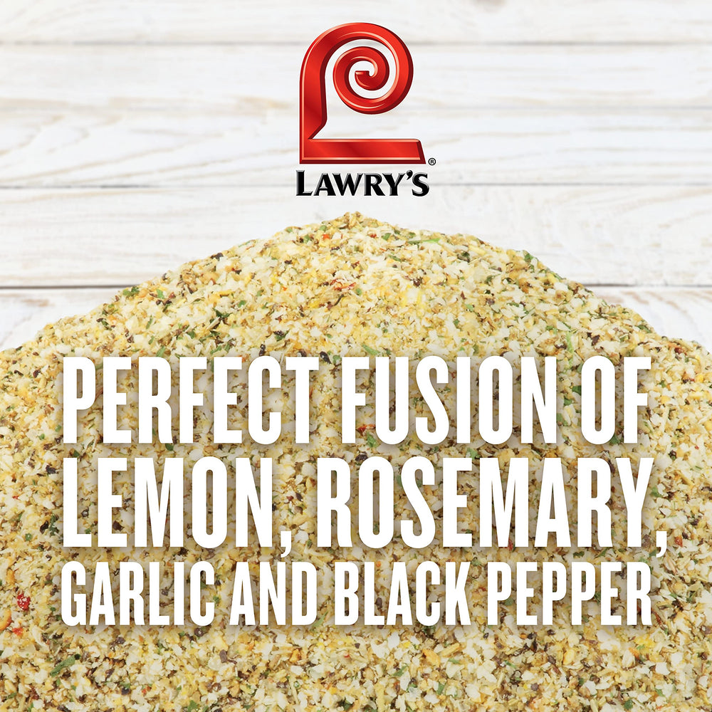 Lawry's Garlic, Rosemary and Lemon Rub on chicken delivers bright herbal aroma.