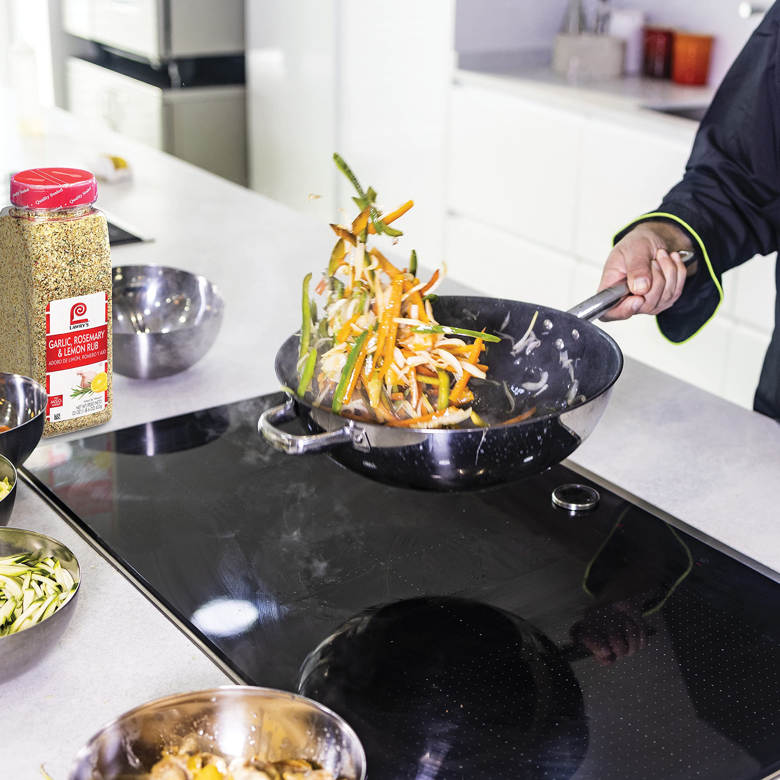 Lawry's Garlic, Rosemary and Lemon Rub for marinades and rubs, saving prep time.
