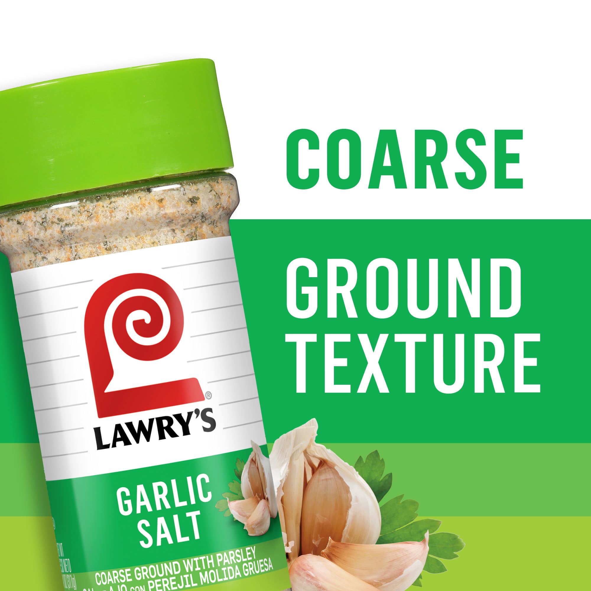 Lawry's Garlic Salt label closeup showing no MSG and kosher certification