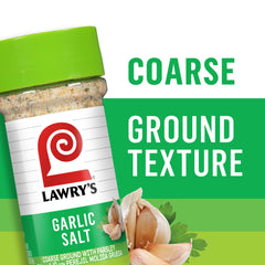 Lawry's Garlic Salt label closeup showing no MSG and kosher certification