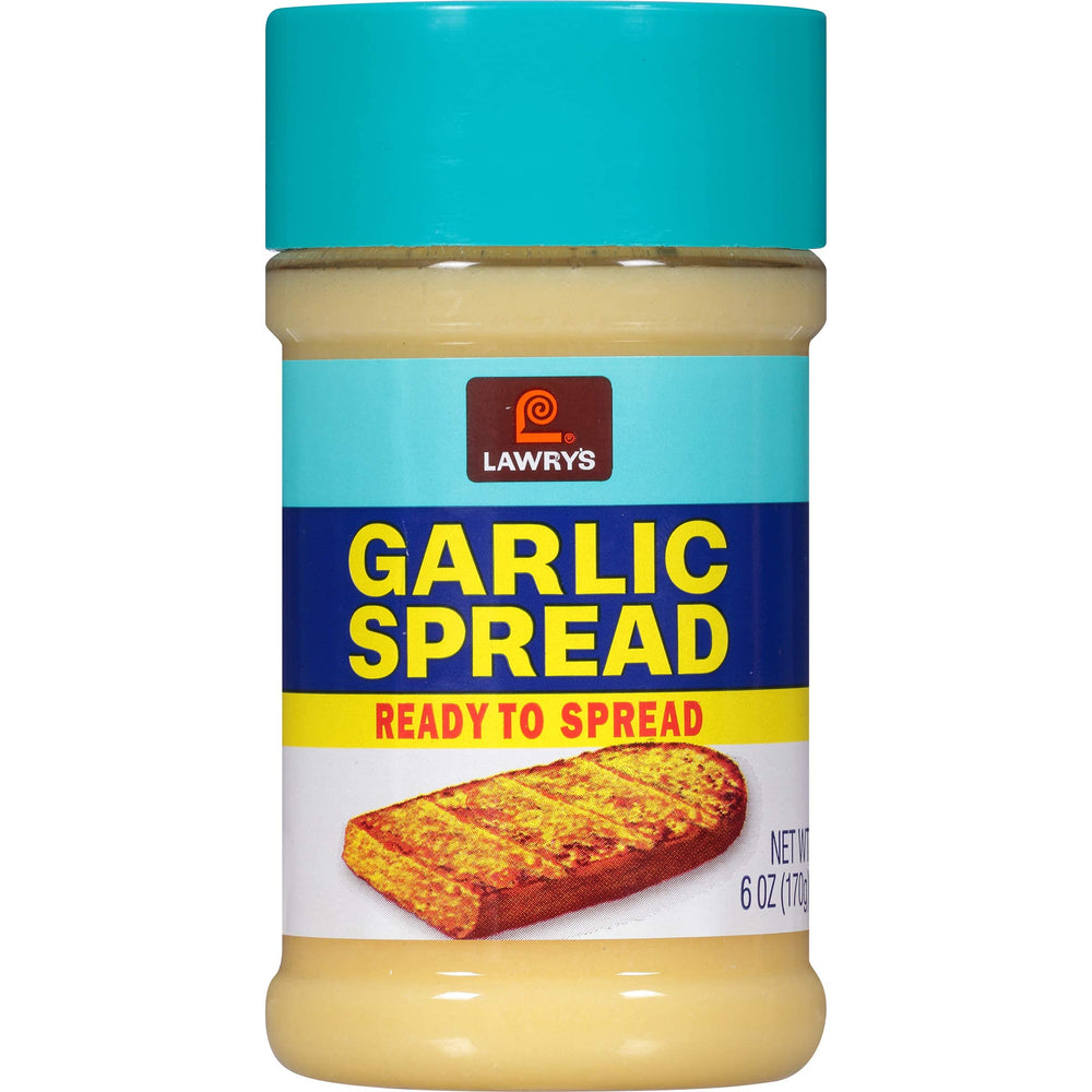 Lawry's Garlic Spread melting in oven for a crisp, savory crust.