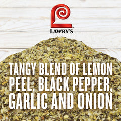 Butter with Lawry's Lemon Pepper drizzled over shellfish for citrusy glaze