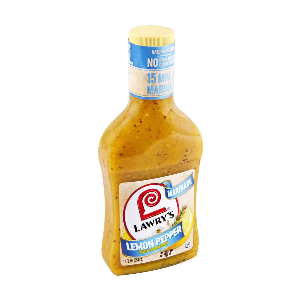 Lawry's Lemon Pepper Marinade bottle for citrusy chicken flavor