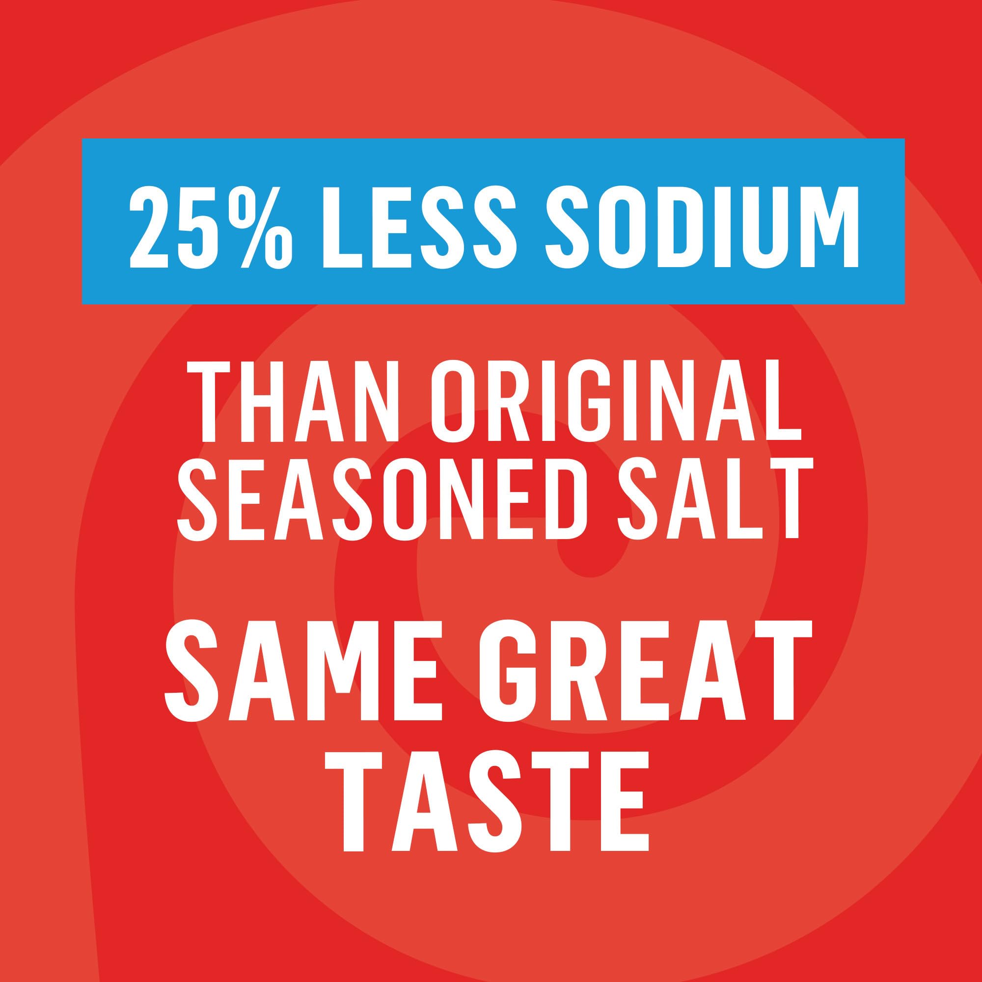 Lawry's Less Sodium Seasoned Salt on pork chops for easy seasoning.