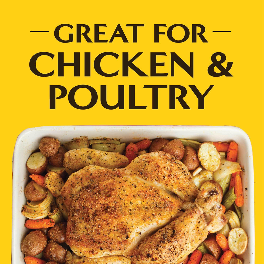 Lawry's Perfect Blend label close-up showing herbs for versatile seasoning