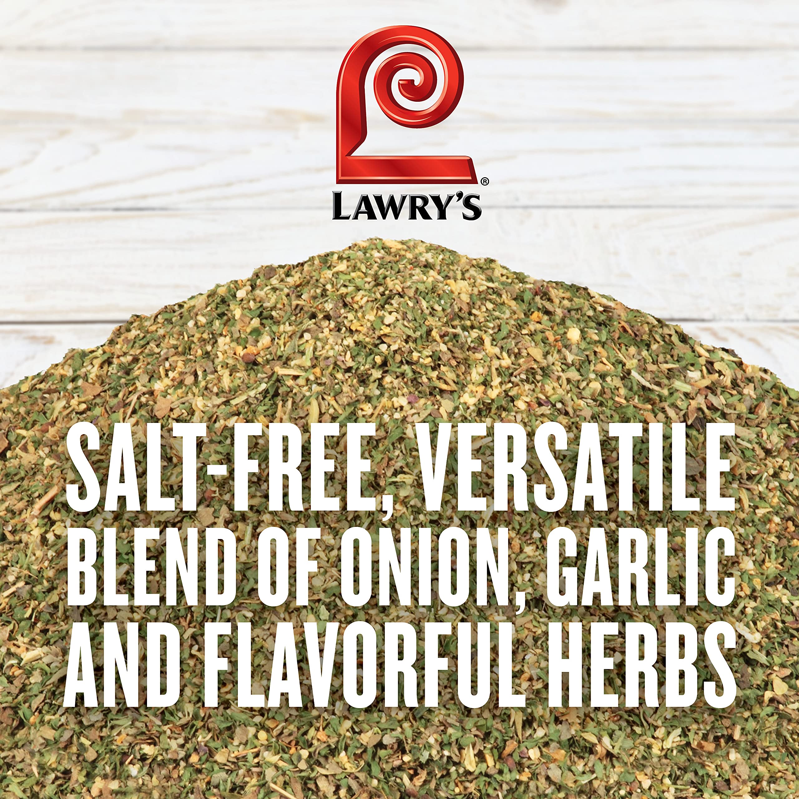 Lawry's Salt Free All Purpose Blend dusted on roasted meat signals savory, low-sodium taste.