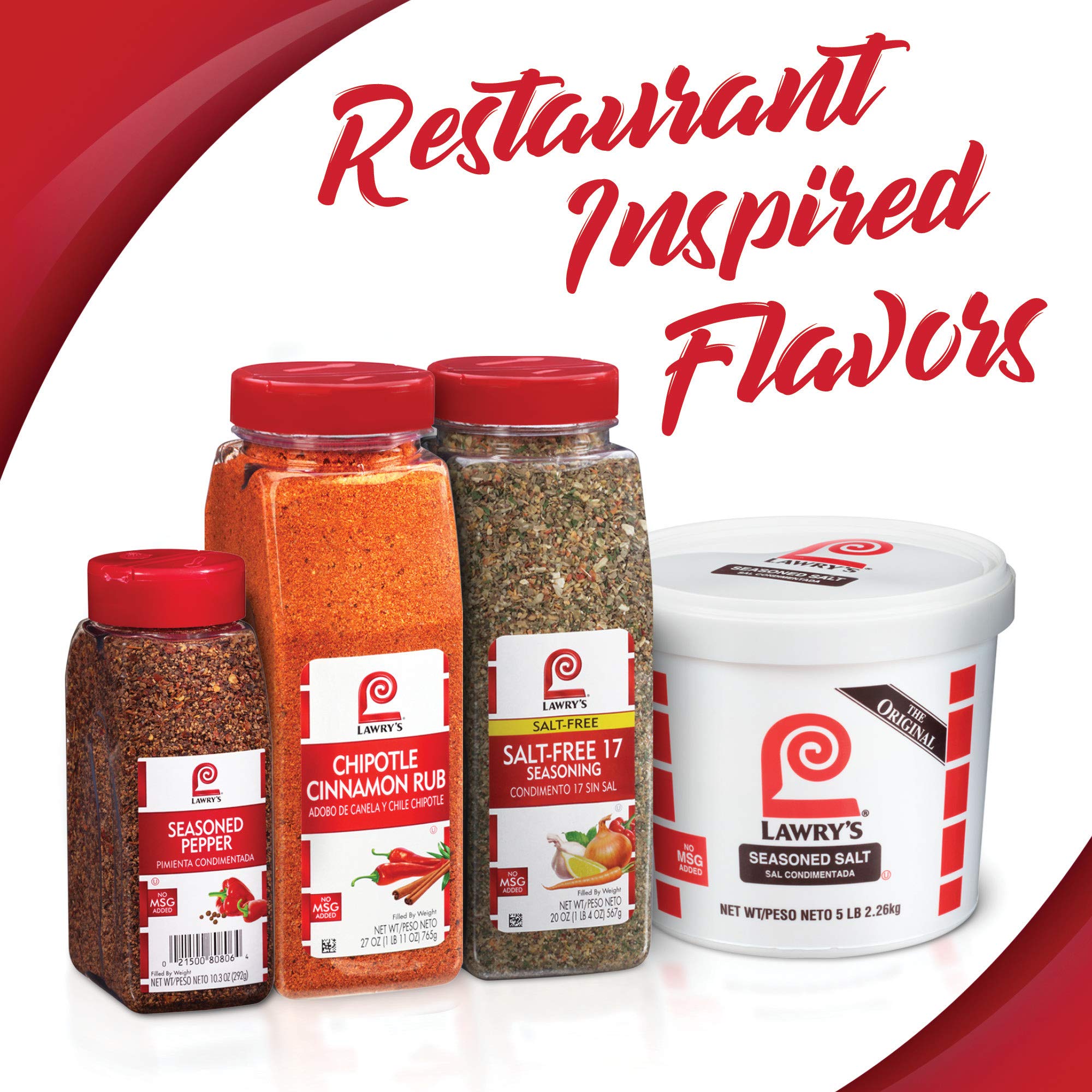 Pour-spout lid demonstrates fast, salt-free seasoning on fish and vegetables.