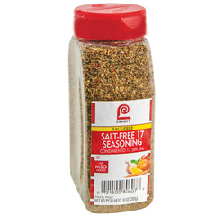 Lawry's Salt-Free 17 Seasoning bottle pour for precise low-sodium flavor