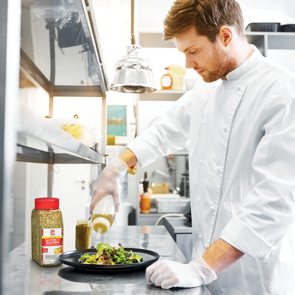 Lawry's Salt-Free 17 Seasoning on seafood plate delivering robust flavor without salt