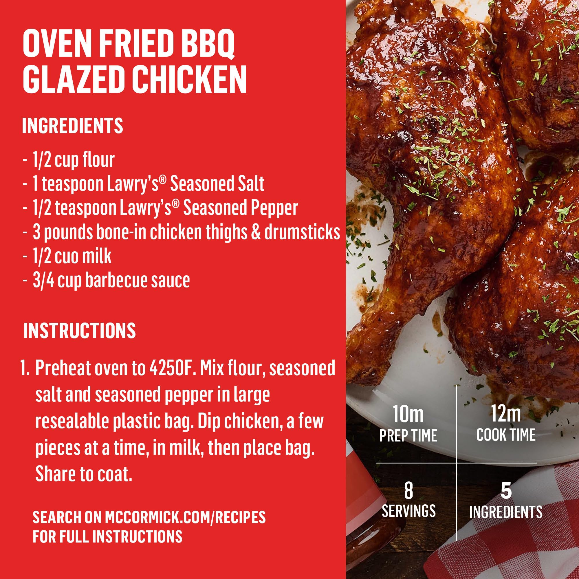 Lawry's Seasoned Salt with vegetables deepens flavor without sacrificing freshness.