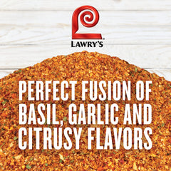 Lawry's Sweet Basil Citrus Garlic Rub crusts meat for oven or grill.