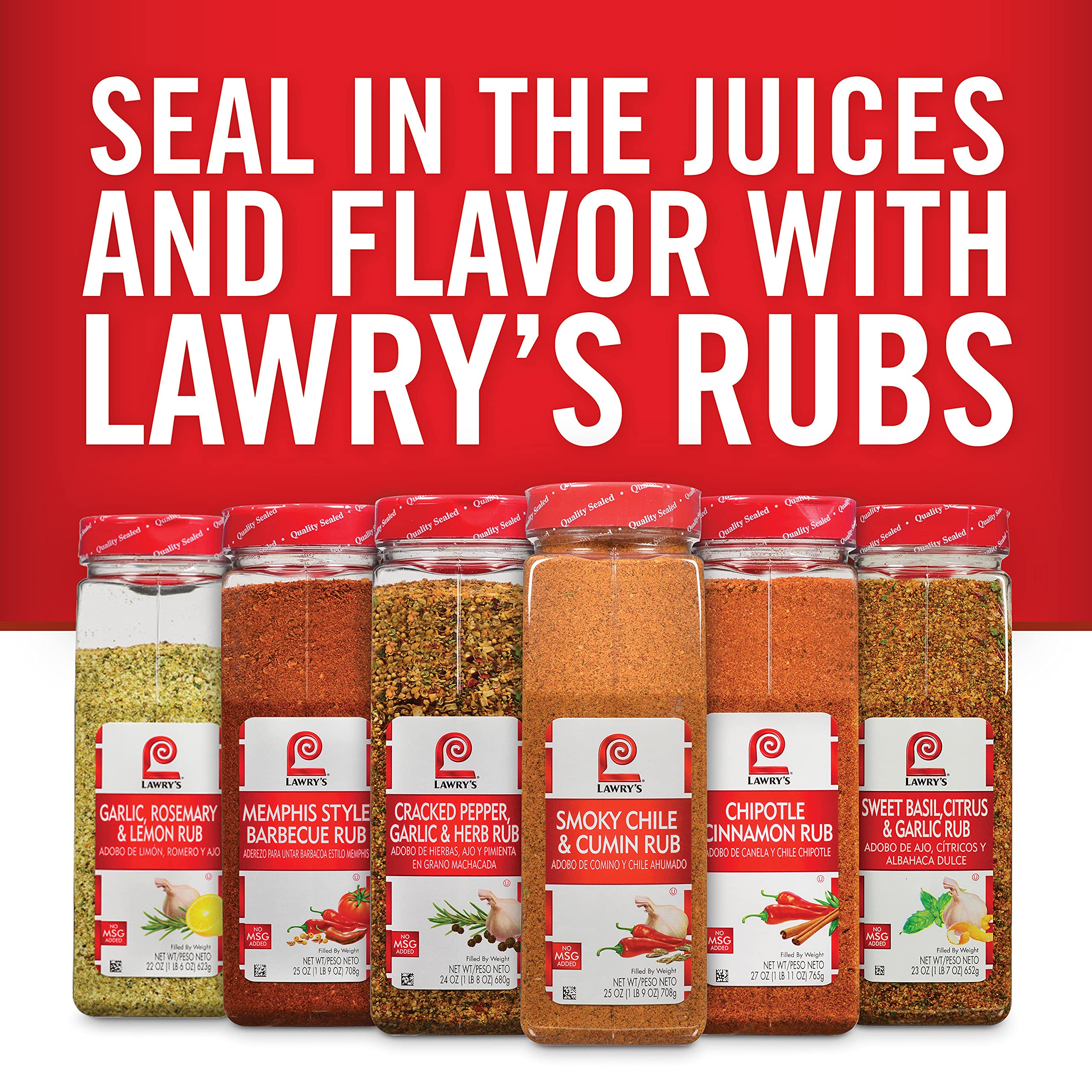 Lawry's Sweet Basil Citrus Garlic Rub on pork chops for a tasty crust.