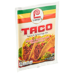 Lawry's Taco Spices on sizzling beef ready for tacos
