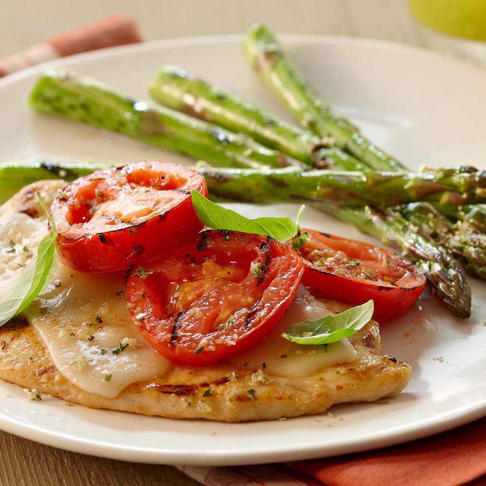 Lawry's seasoning on vegetables unlocking subtle herb notes.