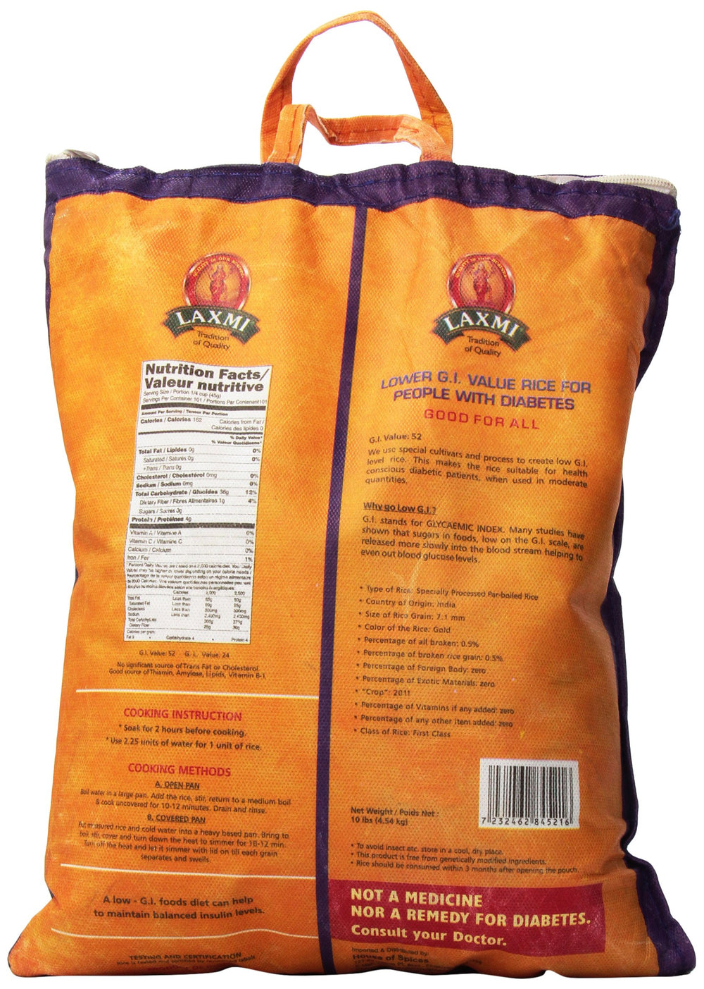 Laxmi basmati rice long grain aroma for pilafs and stir-fries.