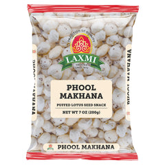 Laxmi Ful Phool Makhana packaging in 200 g pack for convenient fasting snacking