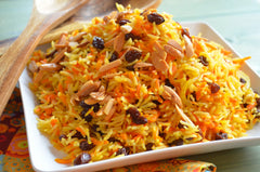 Laxmi cooked basmati rice steaming, ready to serve with rich flavor.
