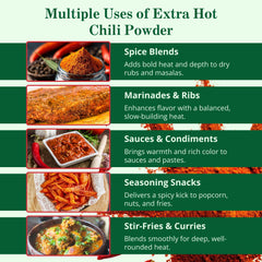Pouring LAXMI Kashmiri Xtra Hot Chili Powder adds vibrant color to curries