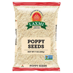 Laxmi poppy seeds 200g packaging, ideal pantry staple for versatile cooking