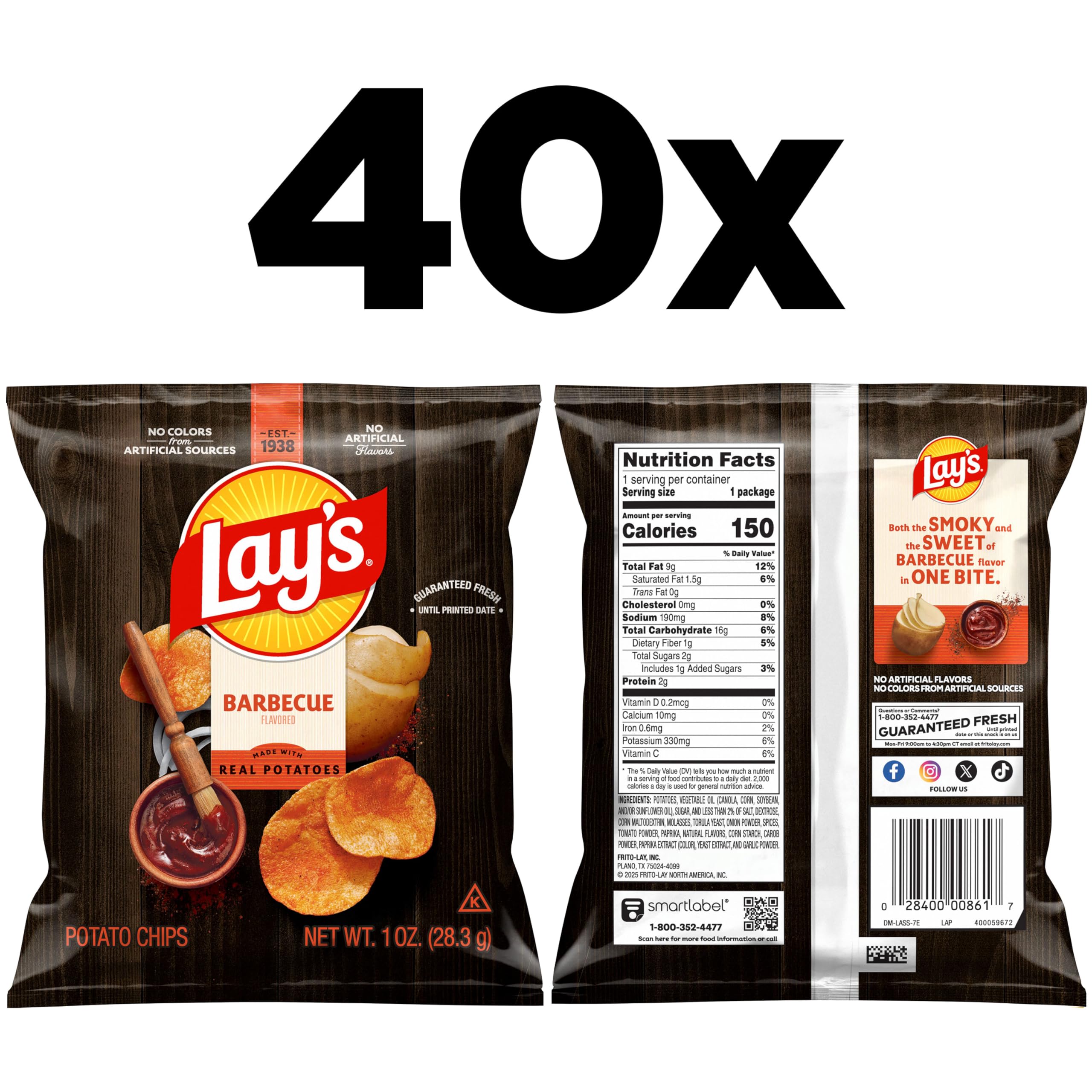 Lay's Barbecue chips crisp closeup showcasing crispy texture and bold flavor