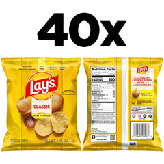 Close-up of Lay's Classic chip showing crisp, golden texture.