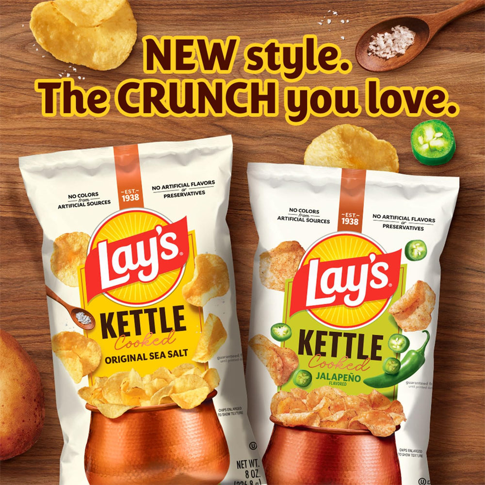 Carton showing bulk 64-pack option for sharing with Lay's chips.