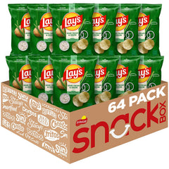 Lay's Sour Cream & Onion chips in a 64-pack bag, ideal for gatherings.