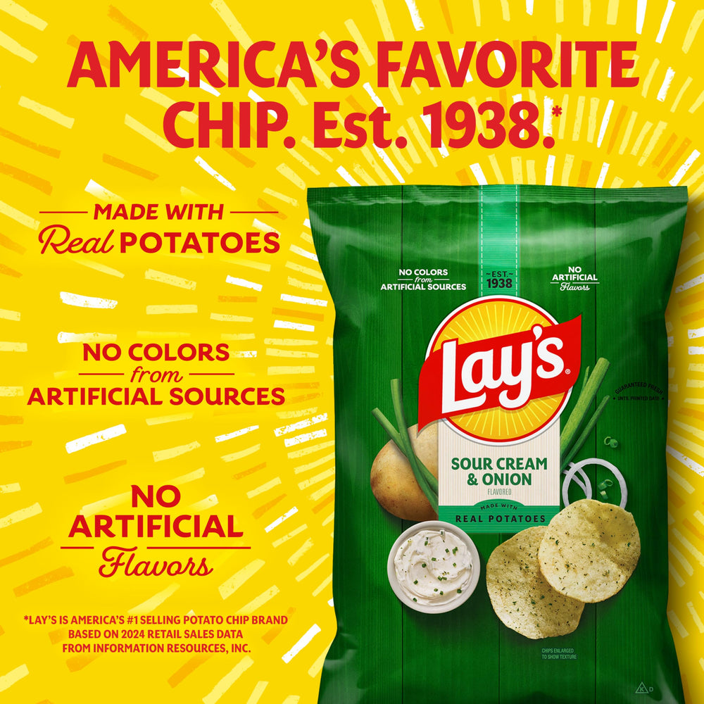 Lay's 64-pack image suggesting lunchbox or office snack option.