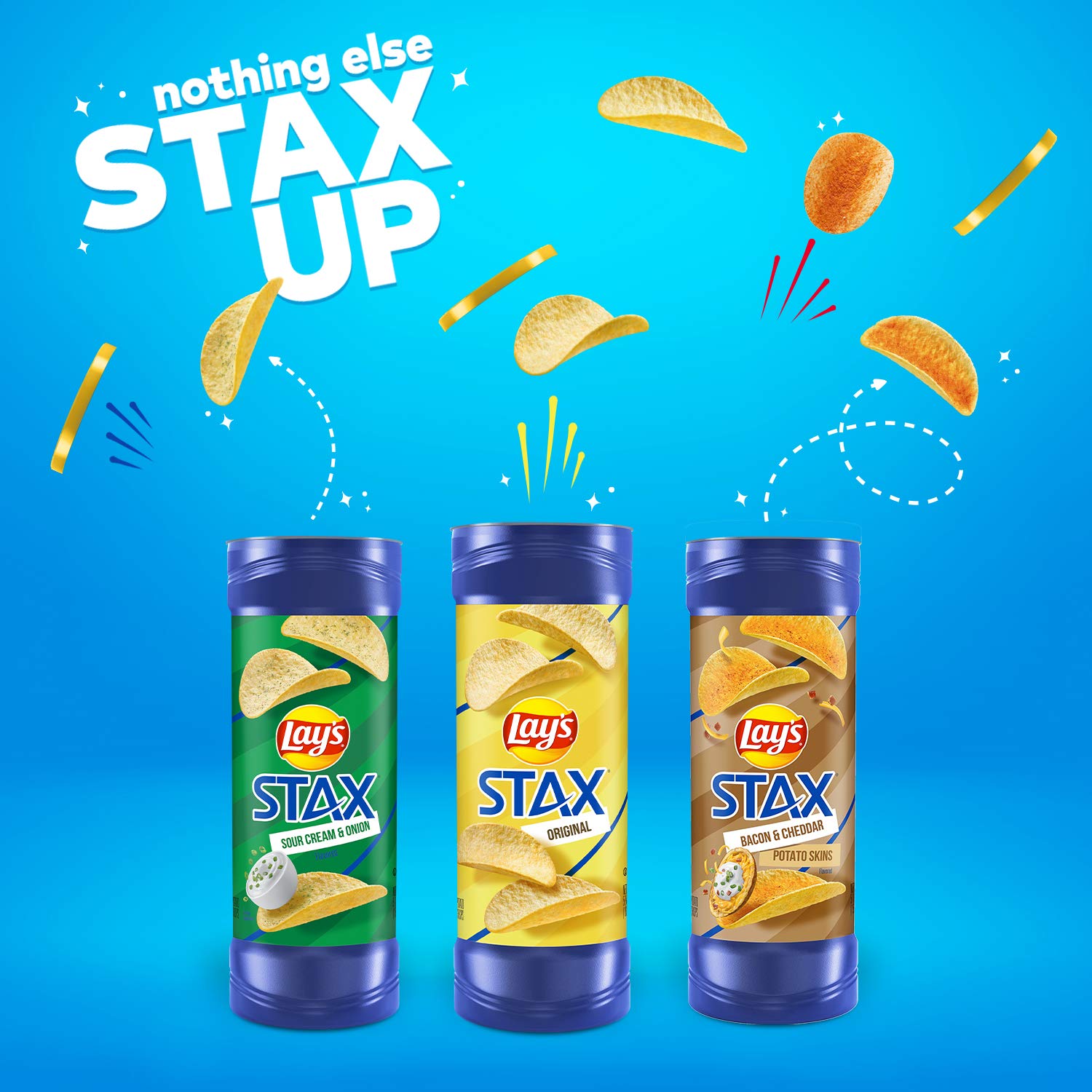 Lay’s Stax Mesquite BBQ chips with smoky flavor and easy reseal for gatherings.