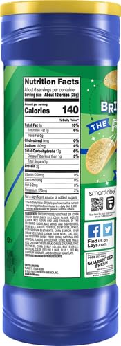 Lay's Stax pantry display with clear canister visibility.