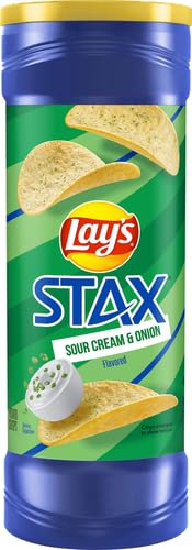 Lay's Stax resealable canister shown for fresh on-the-go snacking.